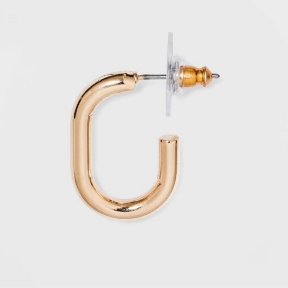Sugarfix by Baublebar Gold Tone Huggie Hoop Earring Set 3 Pairs Oblong - Picture 2 of 5